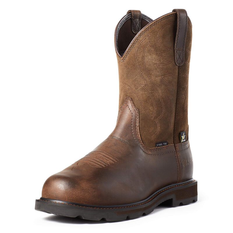 Ariat Groundbreaker Metguard Steel Toe - Miesten TummanRuskea Työsaappaat ( AQGLEZ-513 )